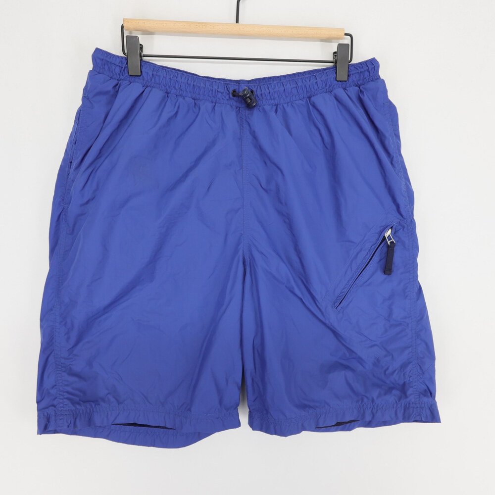 Vintage Polo Sport Ralph Lauren Shorts Mens L Blue Nylon Swim Trunks Mesh Lined